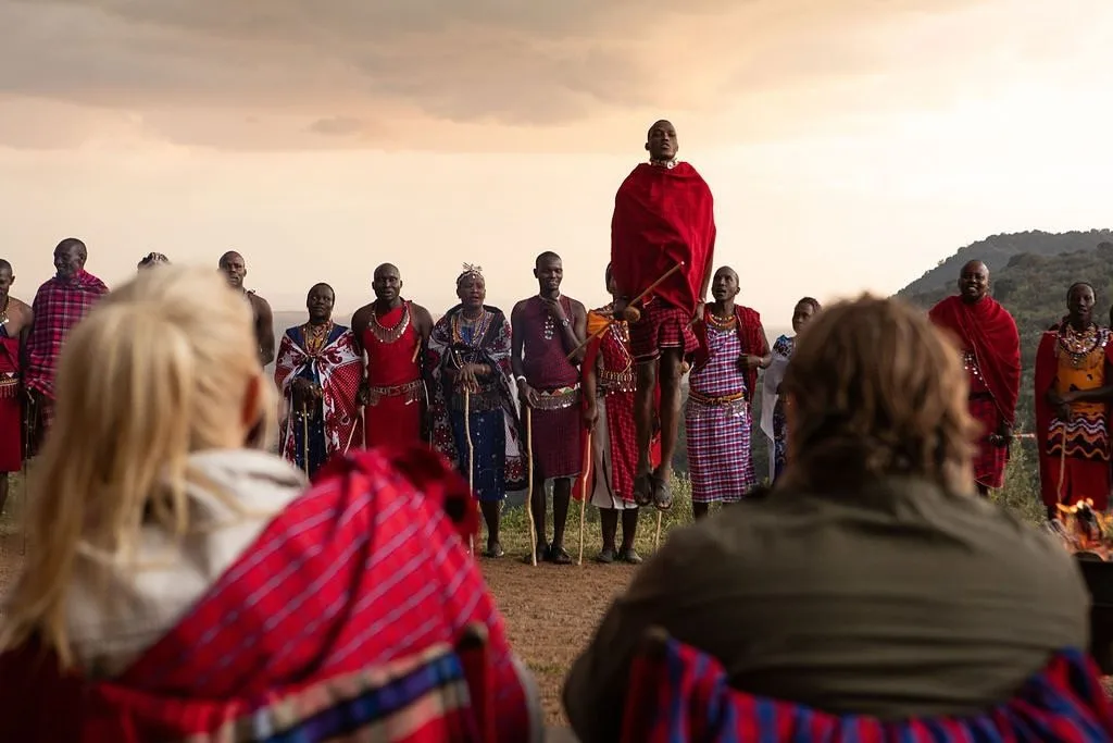 Guests experiencing Maasai culture in Kenya
